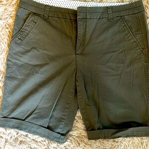 Army green shorts